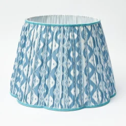 Blue Ikat Lampshade (40cm)