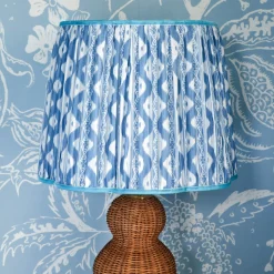 Blue Ikat Lampshade (40cm)