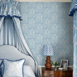Blue Ikat Lampshade (40cm)