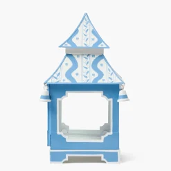 Blue Ikat Pagoda Lantern