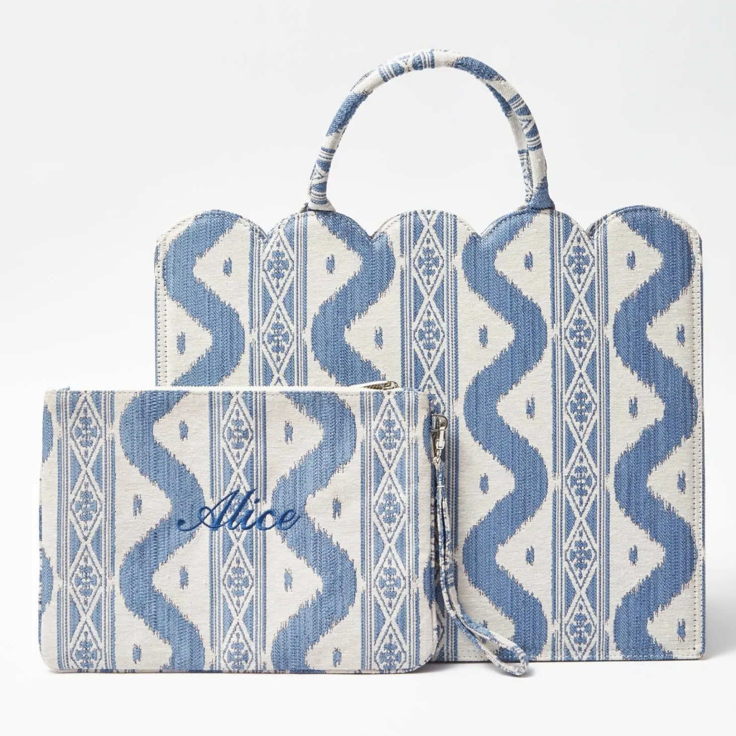 Blue Ikat Pochette