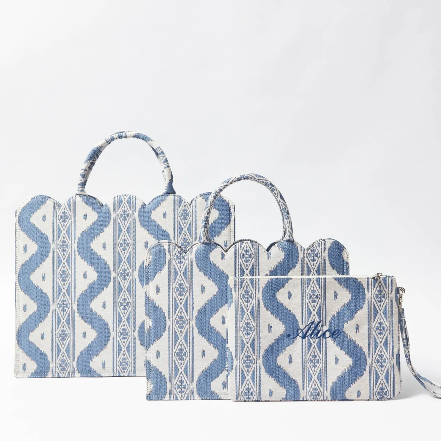 Blue Ikat Pochette