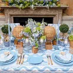 Blue Ikat Tablecloth