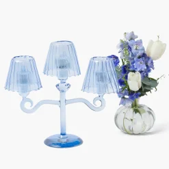Blue Lantern Tealight Candleabra