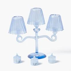 Blue Lantern Tealight Candleabra