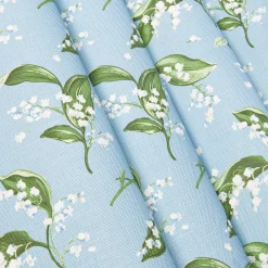 Blue Lily of the Valley Fabric