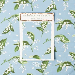 Blue Lily of the Valley Fabric