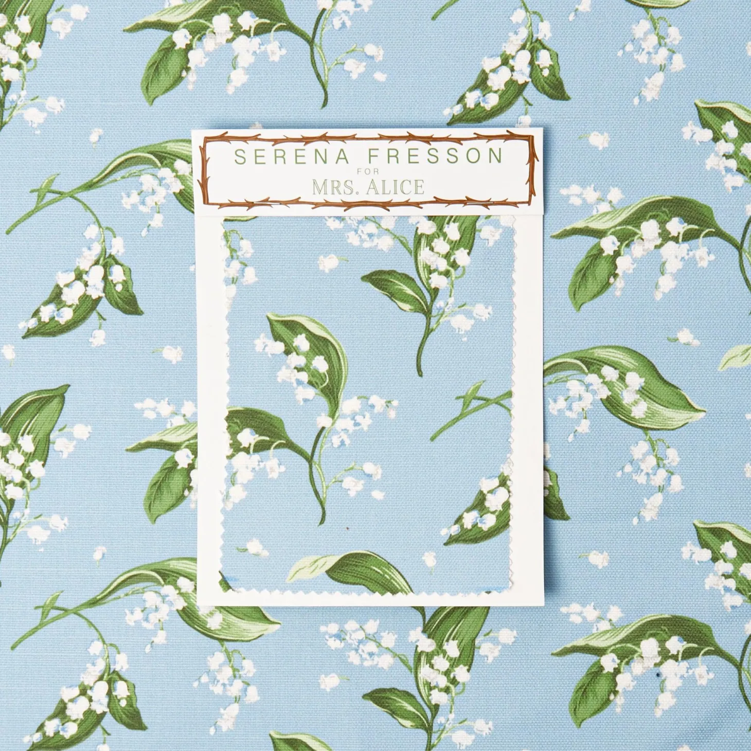 Blue Lily of the Valley Fabric