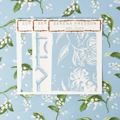 Blue Lily of the Valley Fabric