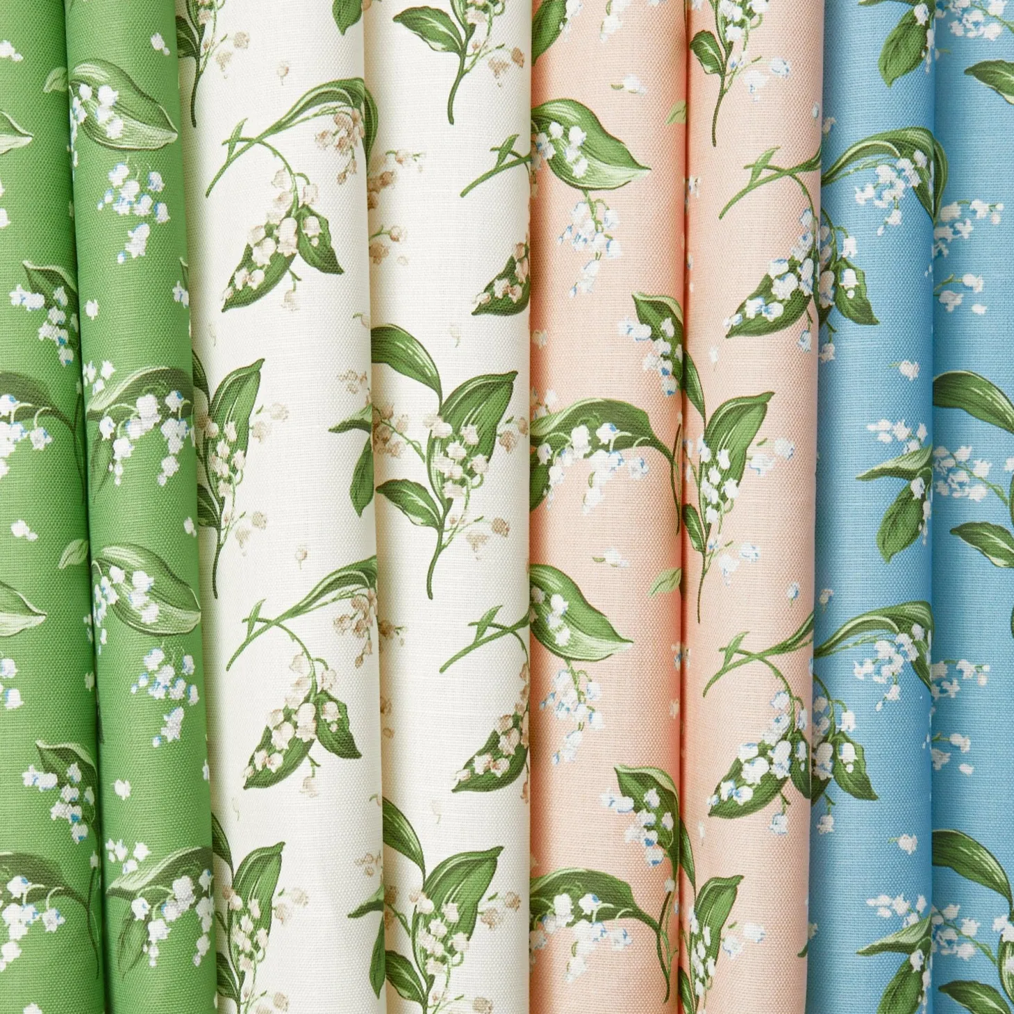 Blue Lily of the Valley Fabric