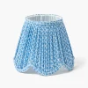Blue Lotus Deep Scallop Lampshade (18cm)