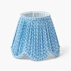Blue Lotus Deep Scallop Lampshade (18cm)