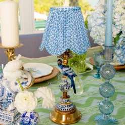 Blue Lotus Deep Scallop Lampshade (18cm)