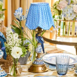 Blue Lotus Deep Scallop Lampshade (18cm)