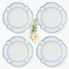 Blue Melamine Bamboo Dinner Plate (Set of 4)