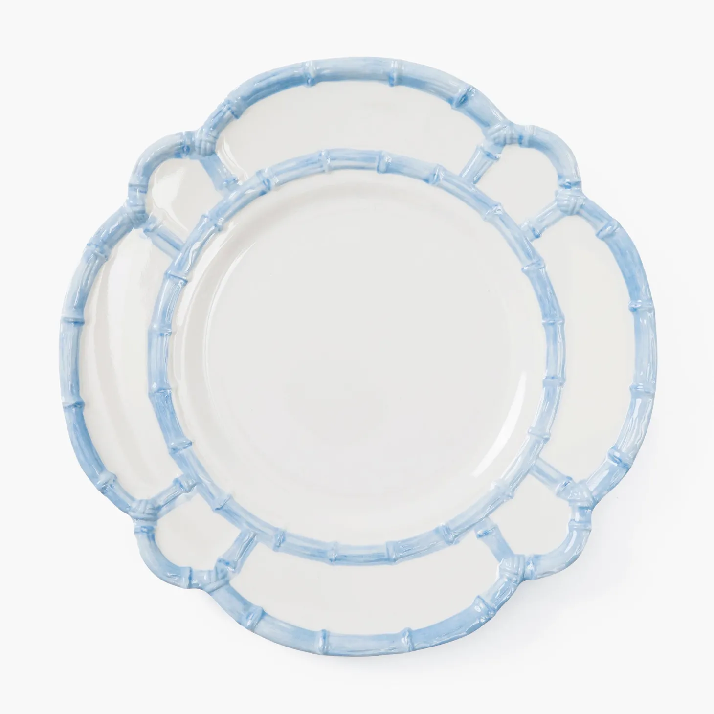 Blue Melamine Bamboo Dinner Plate (Set of 4)