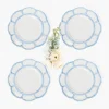Blue Melamine Bamboo Starter Plates (Set of 4)
