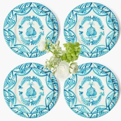 Blue Melograno Dinner & Starter Plates (Set of 8)
