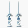 Blue Monkey Candle Holders (Pair)