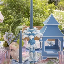 Blue Monkey Candle Holders (Pair)