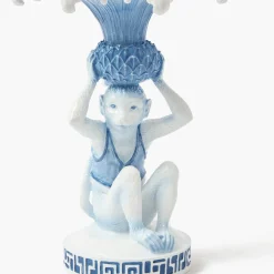 Blue Monkey Candle Holders (Pair)