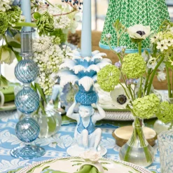Blue Monkey Candle Holders (Pair)