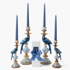 Blue Parrot Candle Set (Dusty Blue)