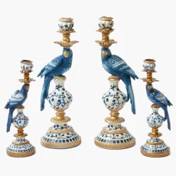Blue Parrot Candle Set (Dusty Blue)