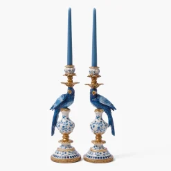 Blue Parrot Candle Set (Dusty Blue)