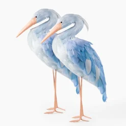 Blue Saskia Stork (Pair) - 44cm