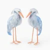 Blue Saskia Stork (Pair) - 25cm
