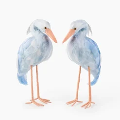 Blue Saskia Stork (Pair) - 25cm