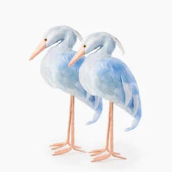 Blue Saskia Stork (Pair) - 25cm