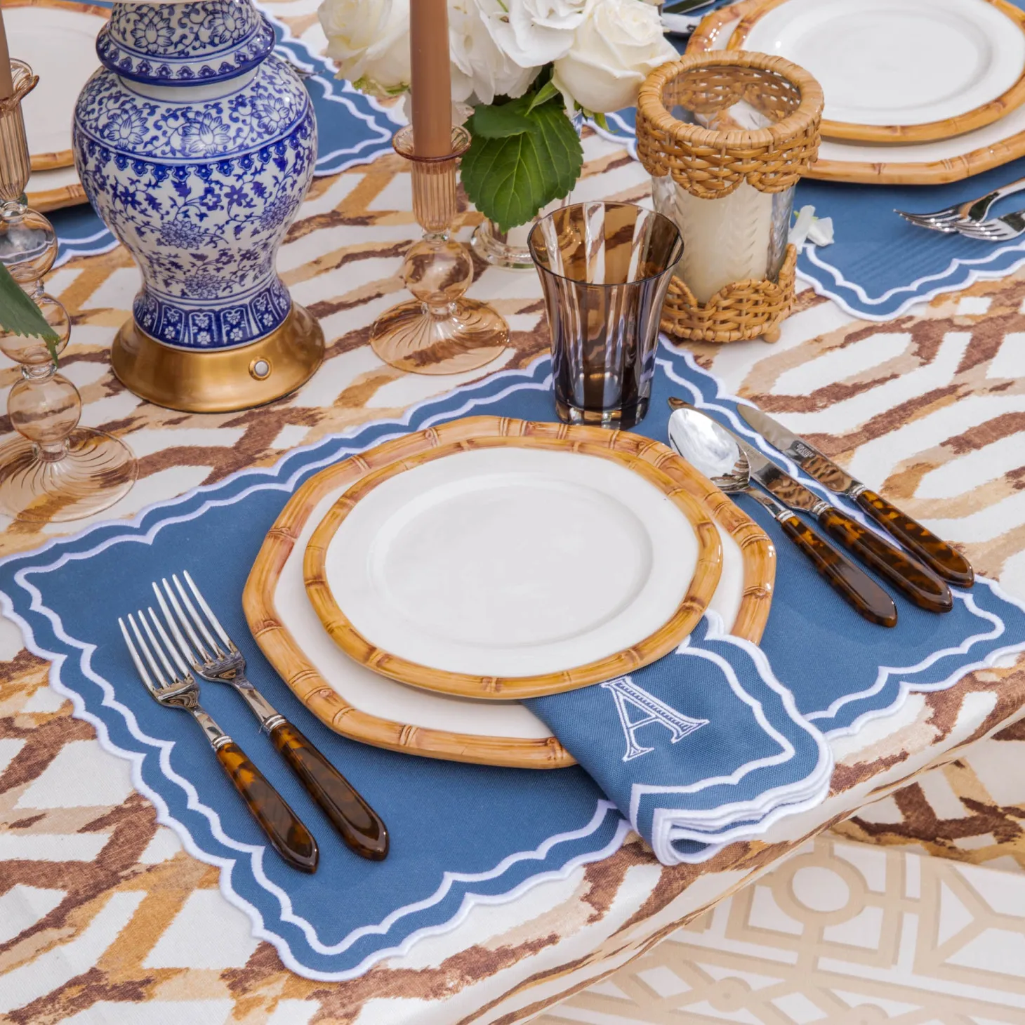 Blue Theodora Napkins (Set of 4)