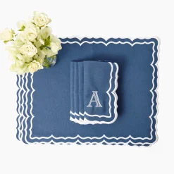 Blue Theodora Napkins (Set of 4)