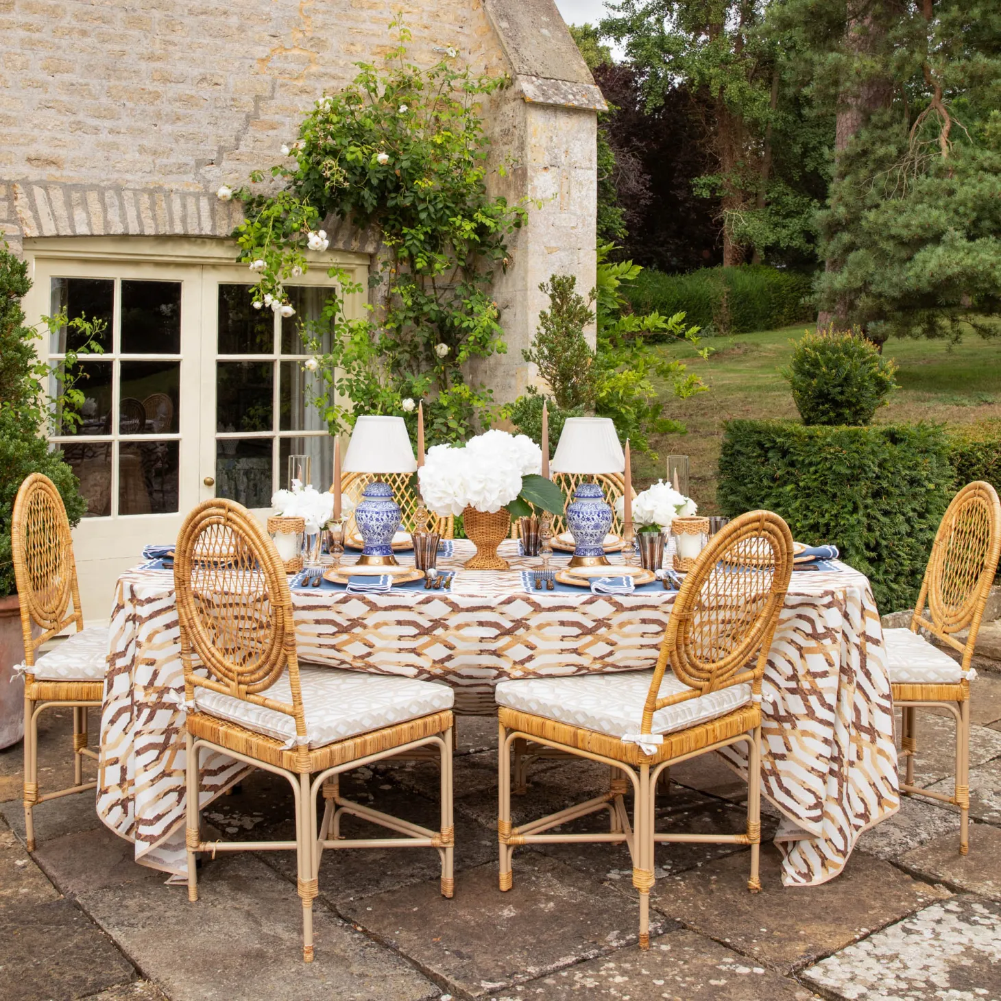 Blue Theodora Napkins (Set of 4)