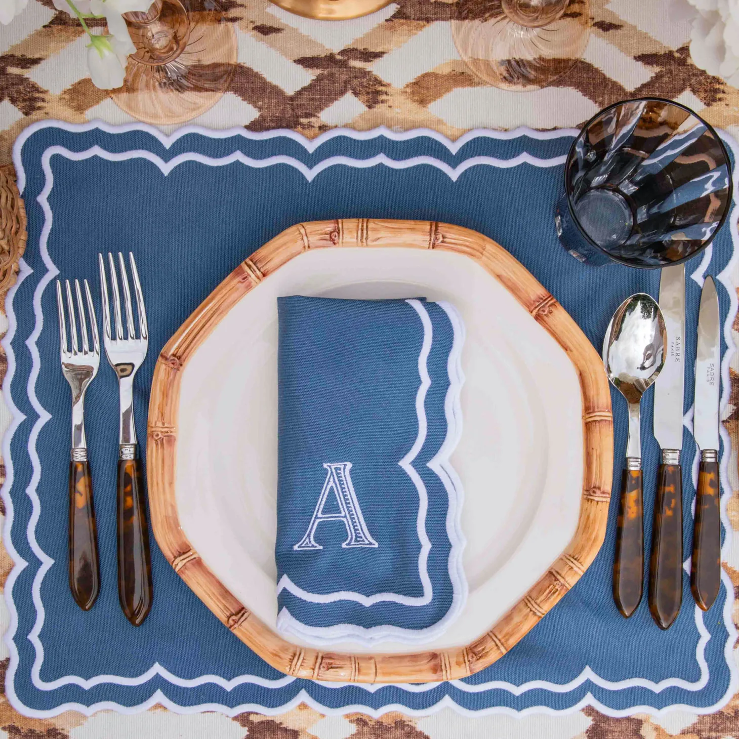 Blue Theodora Napkins (Set of 4)