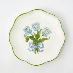 Blue Tulip Dinner & Starter Plates (Set of 8)