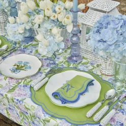 Blue Tulip Dinner & Starter Plates (Set of 8)