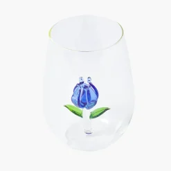 Blue Tulip Glasses (Set of 4)