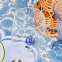 Blue Tulip Glasses (Set of 4)