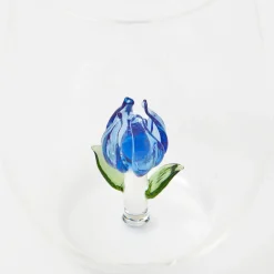 Blue Tulip Glasses (Set of 4)