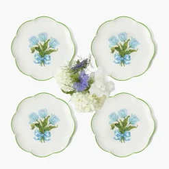 Blue Tulip Starter Plates (Set of 4)