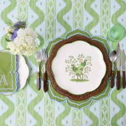 Brown Scalloped Rattan Charger Plates (Set of 4)