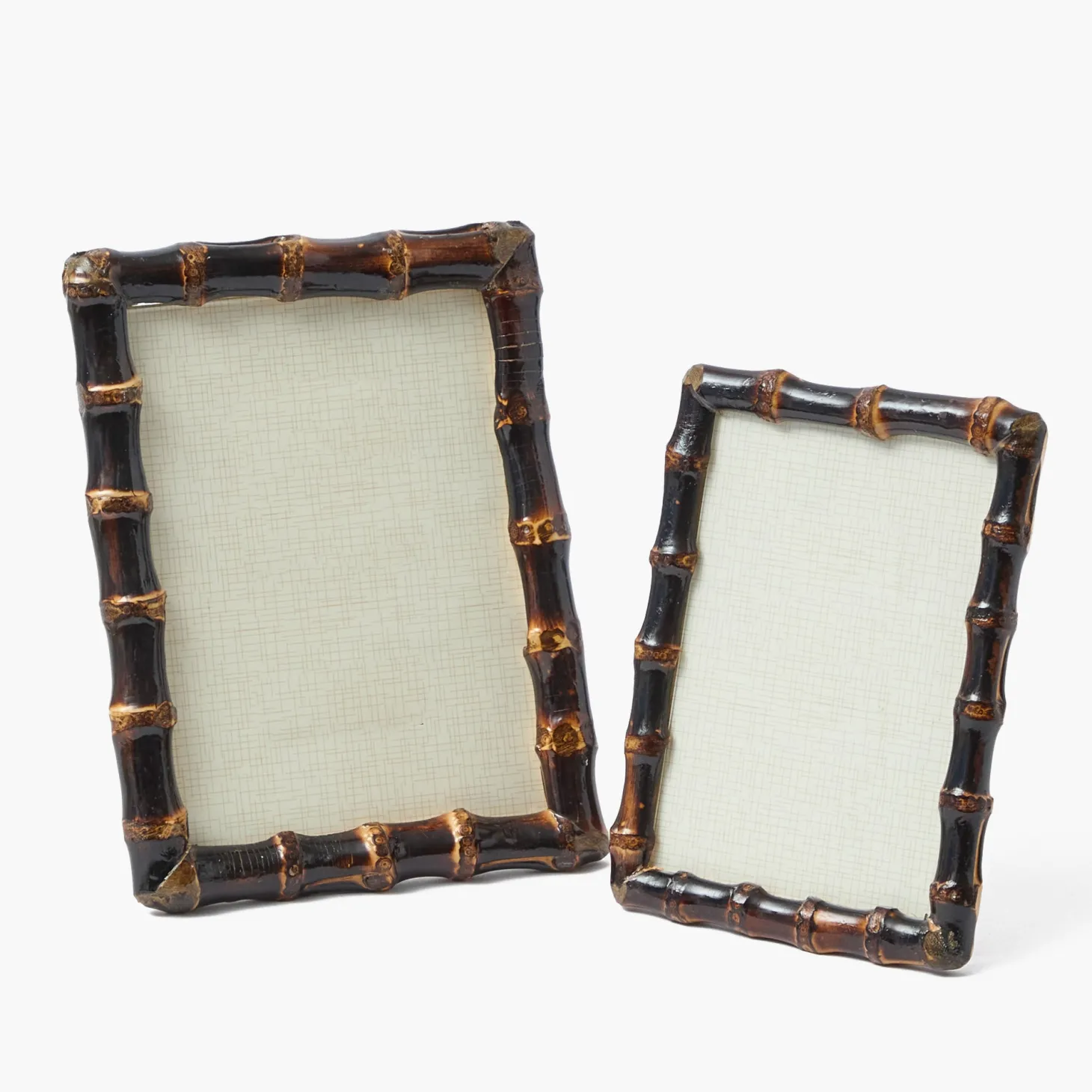 Burnt Bamboo Photo Frames (Set of 2)