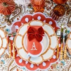 Burnt Orange Napkin Bows (Set of 4)
