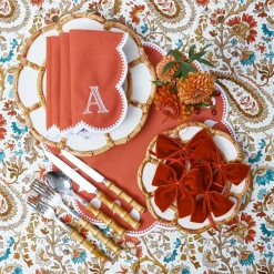 Burnt Orange Napkin Bows (Set of 4)