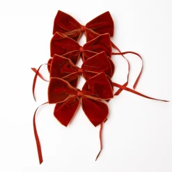 Burnt Orange Napkin Bows (Set of 4)