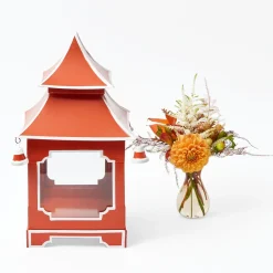 Burnt Orange Pagoda Lantern