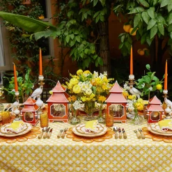 Burnt Orange Pagoda Lantern